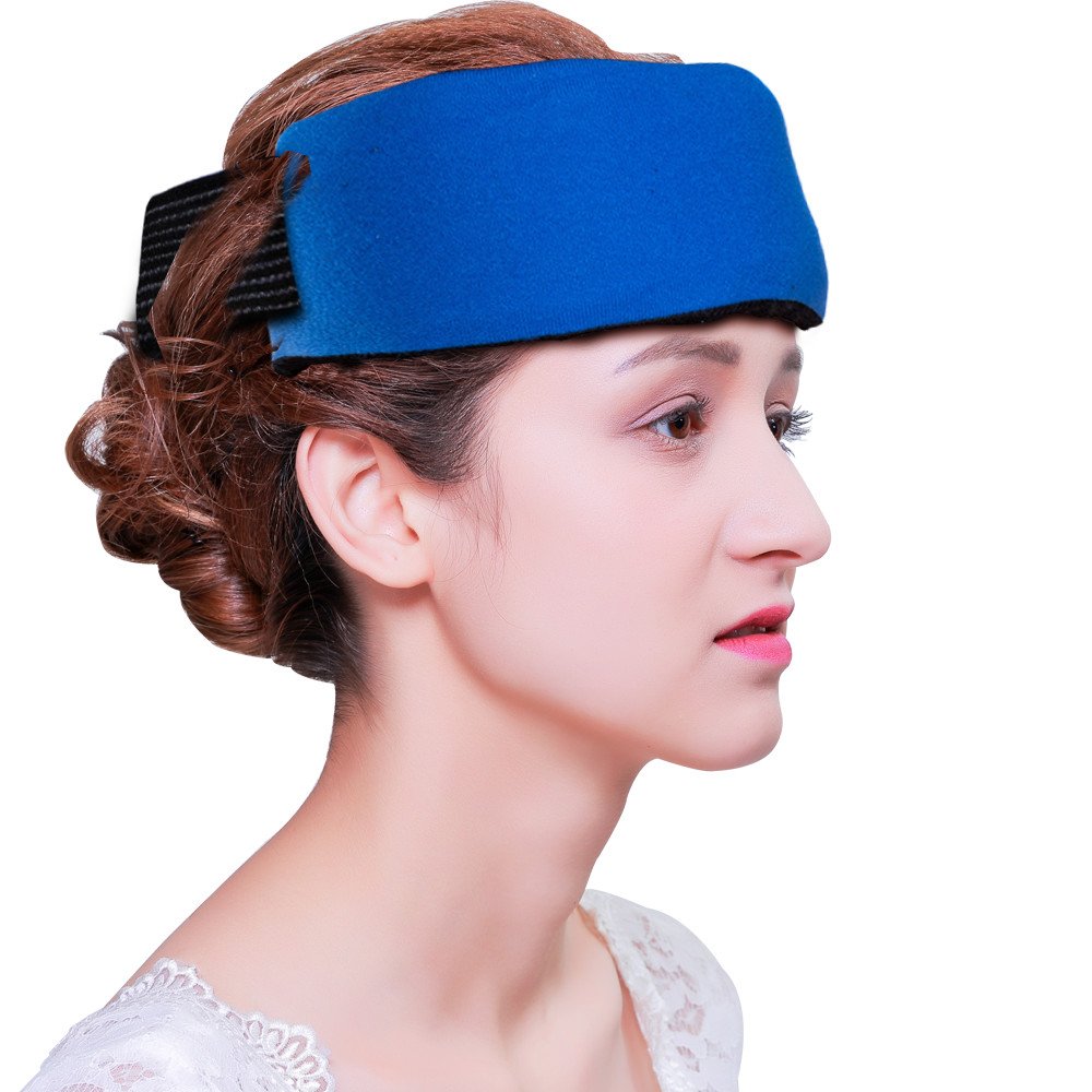 Headache Ice Pack Wrap with Strap, Reusable Gel Ice Pack for Injuries, Hot Cold Pack for Head Neck Knee Arms, 2 Flexible Gel Pack for Headache Relief, Migraine, Fever, Joint Pain, Muscle Soreness