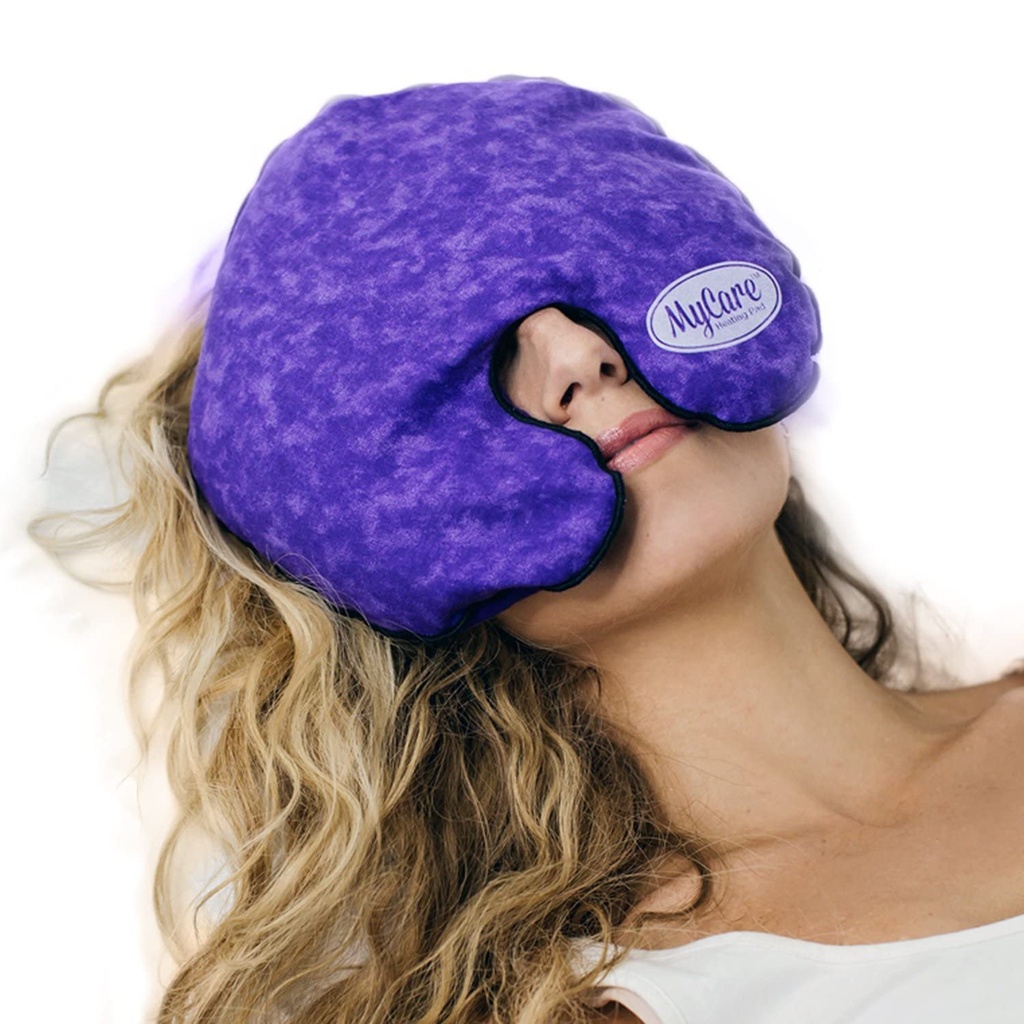 Hot & Cold Therapy Face Mask for Migraine, Sinus & Headache Relief (Purple)