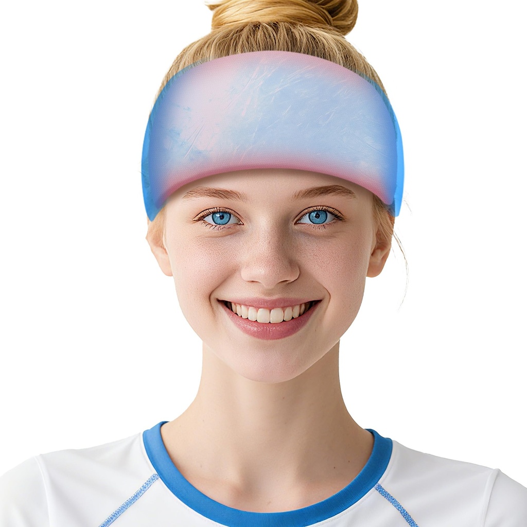 Multifunction Migraine Relief Cap,Soothing Headache Hat Ice Head Wrap,Cooling Gel Headband Neck Ice Wrap Cold Compress for Tension,Puffy Eyes,Stress,Hangover,Pink