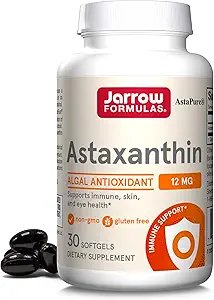 Jarow Formulas® Ασταξανθίνη 12 mg, Συμπλήρωμα διατροφής, Αντιοξειδωτική Υποστήριξη για την Ανοσοποιητική και Οφθαλμική Υγεία, 30 Softgels, 30 Ημέρα προσφοράς