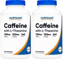 Nutricost Caffeine with L-Theanine, 100mg of Each, 240 Capsules, 240 Servings - Non-GMO and Gluten Free (Pack of 2)