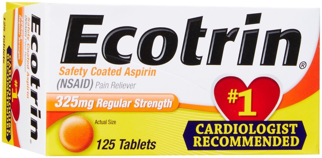 Ecotrin Regular Strength, 125 ct