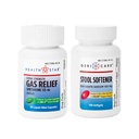 GeriCare Stool Softener – Docusate Sodium 100mg & Extra Strength Gas Relief – Simethicone 125 mg Softgels, Gentle Constipation Relief and Fast Gas, Bloating & Pressure Relief Bundle, Digestive Health