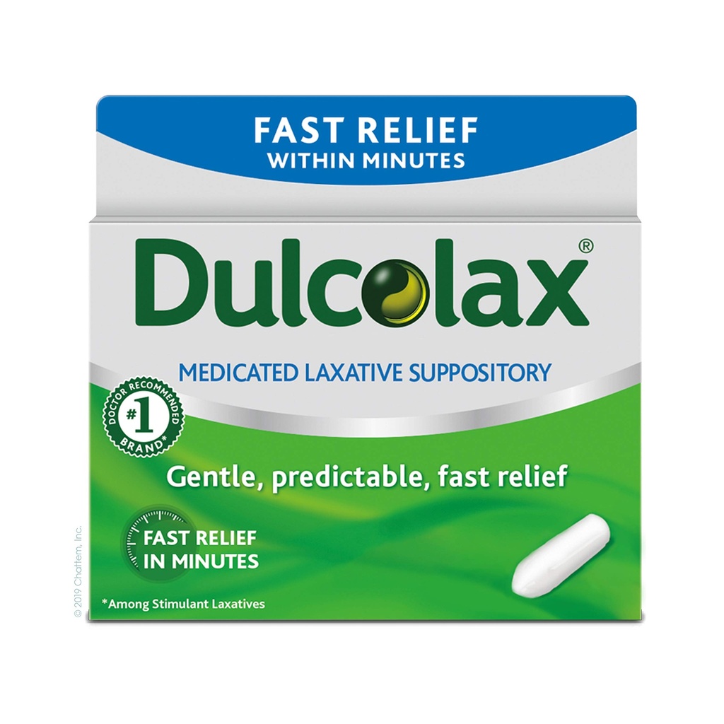 Colace Stool Softener Plus Stimulant Laxative 60 Count and Dulcolax Medicated Laxative Suppositories 28 Count