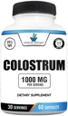 American Standard Συμπληρώματα Κάψουλες Colostrum - 1000mg ανά υπηρεσία, 60 κάψουλες, USA Soured Cow Colostrum, Standardized to 25% ανοσοσφαιρίνες (IgG)
