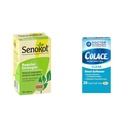 Senokot Regular Strength Natural Vegetable Laxative Ingredient,100 Count & Colace Clear Stool Softener Soft Gel Capsules Constipation Relief 50mg Docusate Sodium Doctor Recommended 28ct