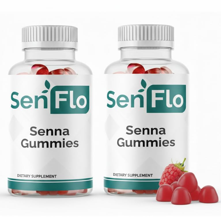 (2 Pack) Senna Gummies, Premium Natural Digestive Relief, Gentle Overnight Support for Constipation, Great Tasting, (60 Gummies)