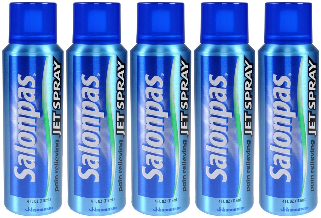 Salonpas Pain Relief Jet Spray 4 Oz., Pack of 5