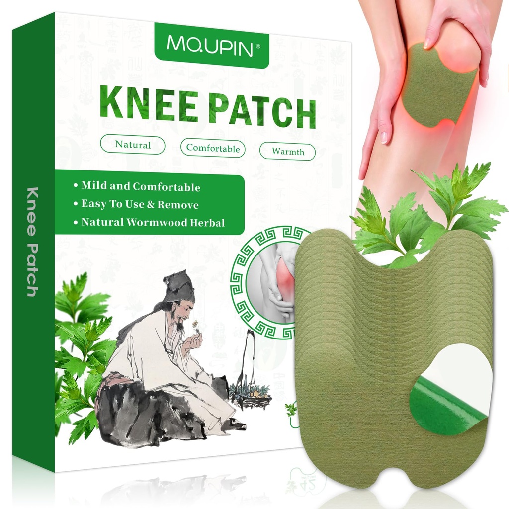 42Pcs Knee Patches，Warming Herbal Patches Wormwood Extract Sticker Heat Patches for Knee, Back, Neck, Shoulder