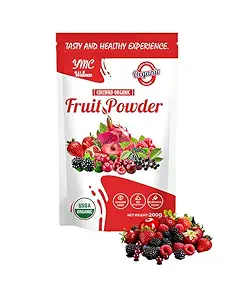 Βιολογικά Superfood Fruit Powder Smoothie & Juice mix - Αντιοξειδωτικά πλούσια θρεπτικά συστατικά. Digestive Health, Διαχείριση βάρους, Ανοσοποιητική ενίσχυση, Ενίσχυση ενέργειας, Ζωτικότητα, Vegan, Μη ΓΤΟ, Χωρίς γλουτένη, Vegan.