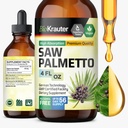 BIO KRAUTER Saw Palmetto Extract - Vegan Saw Palmetto για άνδρες και γυναίκες - Ουρία Υποστήριξη - Αλκοόλ & Ζάχαρη Δωρεάν - 4 Fl.Oz.