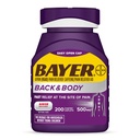 Bayer Extra Strength 500mg ασπιρίνης Plus καφεΐνη για Ισχυρή ανακούφιση του πόνου, 200 καπελάκια με επικάλυψη
