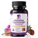 Liposomal Glutathione 500mg, Nighttime Beauty & Liver Support with Alpha Lipoic Acid, Milk Thistle, Astaxanthin | 15-in-1 Antioxidant Complex for Skin Radiance & Cellular Support, 90 Vegan Capsules