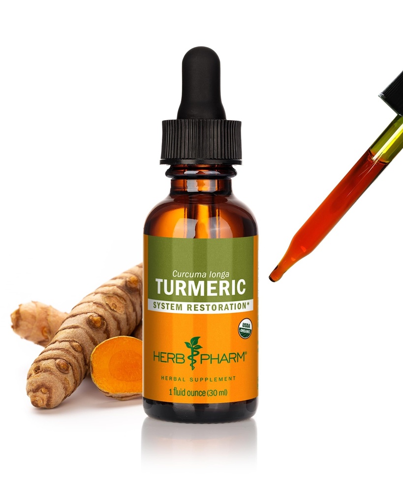 Βότανο Pharm Certified Organic Turmeric Root Extract για υποστήριξη μυοσκελετικού συστήματος - 1 ουγγιά (DTURM01)