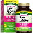 Raw Flora Probiotics for Women | 30 Billion CFU | 33 Capsules | with Cranberry and D-Mannose | Vegan, Non-GMO & Gluten Free Supplement