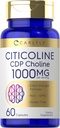 Carlyle Citicoline CDP Choline 1000mg | 60 Capsules | Extra Strength Formula | Non-GMO, Gluten Free Supplement