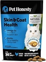 Cat Skin & Coat Health Crunchy & Creamy Chews - Omegas, Vitamin C + E, Biotin Supplement, Soothes Skin and Promotes Shiny Coat, Cat Supplements & Vitamins - Chicken (30-Day Supply)