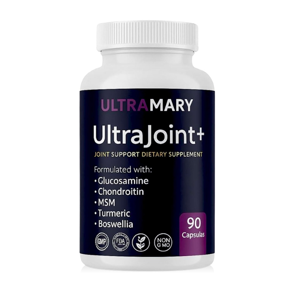 Glucosamine Chondroitin MSM and Turmeric Supplement – Joint Support Supplement for Women and Men with Boswellia and Chondroitin Sulfate for Joint Health Mobility & Flexibility – 90 Capsules