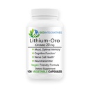 Lithium Oro 20 mg, Supports Healthy Mood Emotional Wellness, Behavior, and Memory. Bioavailable, 100 Caps (Elemental Lithium Orotate)