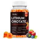 Lithium Orotate 5mg 10mg Gummies Lithium Supplements with Vitamin B, Magnesium & Selenium for Mood Support, Stress Relief, Brain Health, Non-GMO, Vegan, Gluten Free - Mixed Berry Flavor, 60 Gummies