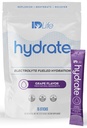 IDLife Grape Hydrate Drink Powder - Instant Electrolyte Fueled Hydration with Vitamins, MCTs & Minerals for Vital Nutrients - 15 Sticks per Bag