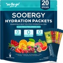 Electrolytes Powder Packets Sugar Free Hydration Packets, 7 Flavors Liquid Daily IV Electrolyte Drink Mixes for Rehydration with Electrolytes, Vitamins, 0 Calorie, 20 Sticks