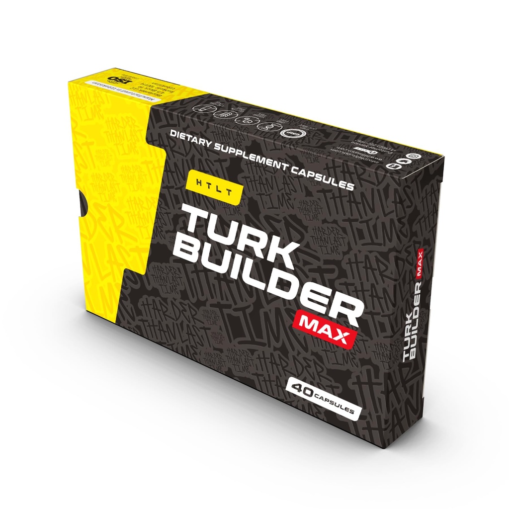 HTLT Turk Builder MAX, Dietary Supplement with Turkesterone, 40 Capsules, Blister Pack