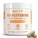 Turkesterone & Tongkat Ali 1000mg Supplement - 500mg Ajuga Turkestanica Per Serving Increase Stamina, Lean Muscle Growth & Recovery(International Laboratory Testing)