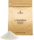 PURE αρχικά ΣΥΣΤΑΤΙΚΑ L-Histidine σκόνη 4 oz, Amino Acid συμπλήρωμα, χωρίς πρόσθετα, πάντα καθαρό