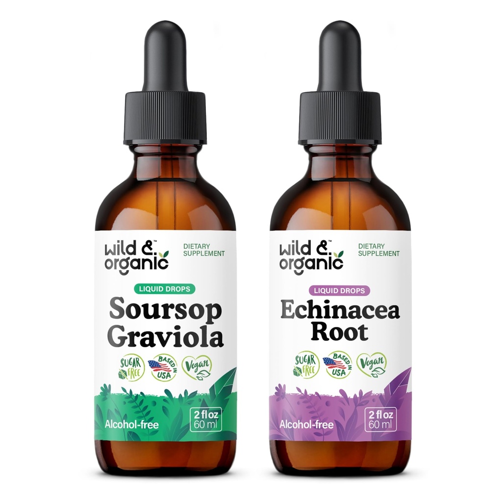 Soursop Graviola Tincture 2 fl oz & Echinacea Tincture 2 fl oz