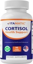 Vitamatic Cortisol Health Support - 90 Veggie Capsules - Made with Adaptogenic Blend with Ashwagandha, Rhodiola, Magnolia, L-Theanine, Phosphatidylserine