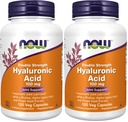 NOW Foods Supplements, Hyaluronic Acid 100 mg, Double Strength with L-Proline, Alpha Lipoic Acid and Grape Seed Extract, 120 Veg Capsules, (Pack of 2)