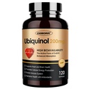 ZEBORA Ubiquinol CoQ10 200mg Softgels, 4-σε-1 Ισχυρό Αντιοξειδωτικό για την καρδιά και την αγγειακή υγεία, Απαραίτητη για την παραγωγή ενέργειας, Max Απορρόφηση Ενεργή μορφή CoQ10, 120 Softgels