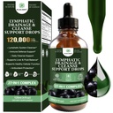 Lymphatic Drainage & Immune Defense Drops, 27-in-1 Liquid Herbal Formula with Zeolite, Activated Charcoal, Echinacea, Elderberry, Burdock, Spirulina & Chlorella, for Women & Men, 4-OZ,2-Month Supply