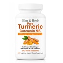 Elm & Herb Pure Turmeric Curcumin 95, Elm and Herb Turmeric Curcumin Supplement Capsules with Black Pepper Extract, Ginger, Bee Propolis, MCT Oil & Vitamin C (1)