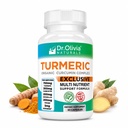 Organic Turmeric Curcumin Complex with BioPerine Black Pepper, Ginger & Boswellia, 1500mg Support for Joint Health & Healthy Inflammatory Response, High Absorption, 60 Capsules