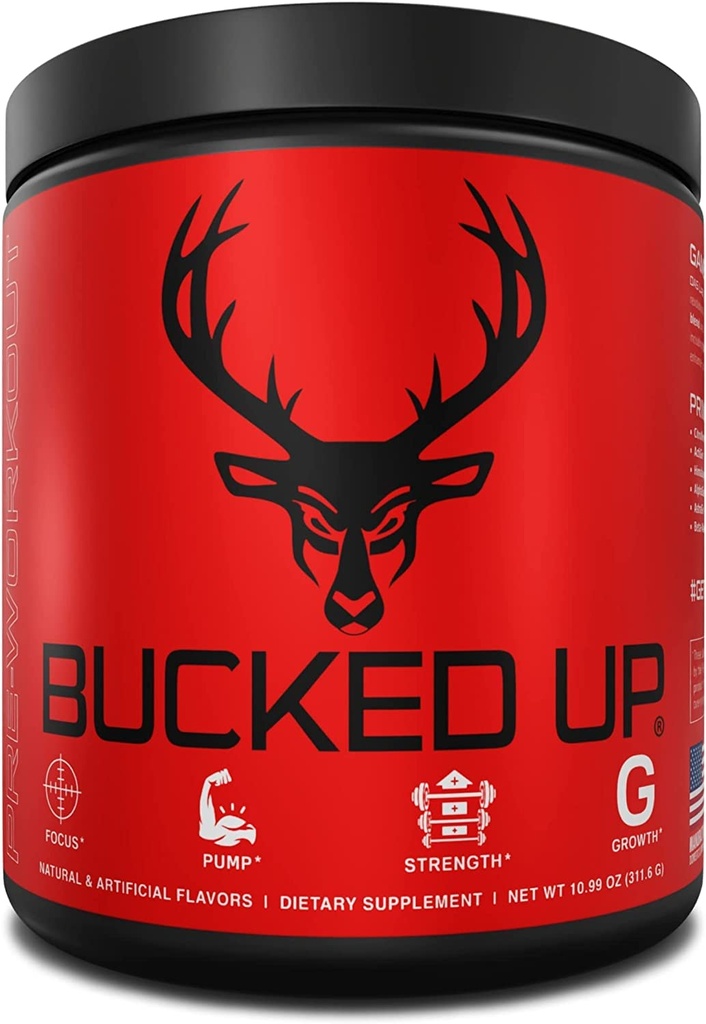Bucked Up Pre Workout 6 Grams Citrulline, 2 Grams Beta Alanine, και 3 άλλα καταχωρημένα επώνυμα συστατικά (Red Raz)