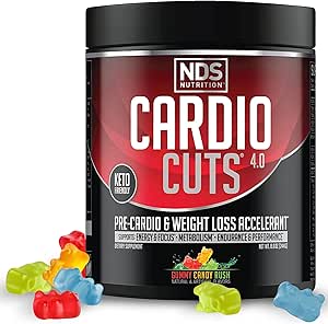NDS Nutrition Cardio Cuts 4.0, 20 Servings (Pack of 1), Gummy Candy Rush