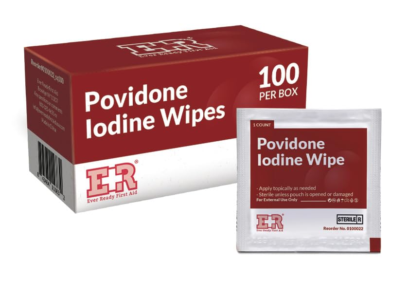 Ever Ready First Aid Povidone Iodine Wipes – 100 Count