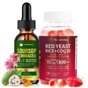 Soursop Echinacea Drops & Red Yeast Rice Gummies Supplement Bundle