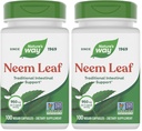 Nature's Way Neem Leaf Capsules,Traditional Intestinal Support*,Used in Ayurveda,950 mg per 2-Capsule Serving,Non-GMO Project Verified,Vegan,(Packaging May Vary),100 Count (Pack of 2)