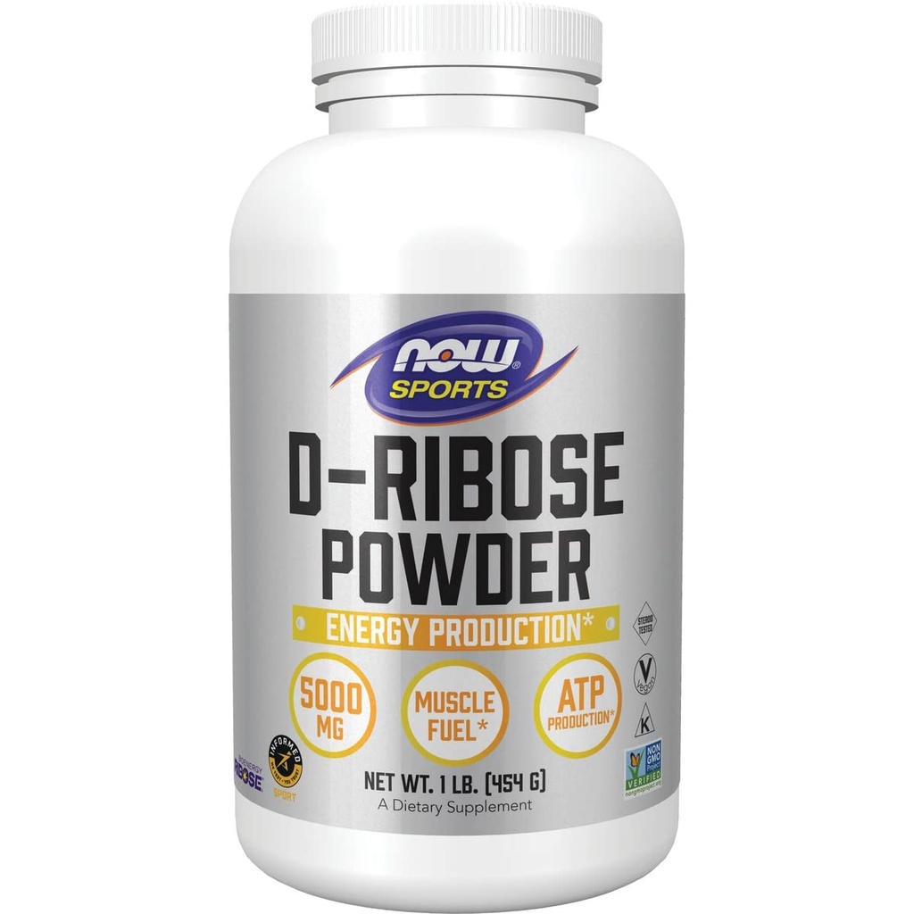 Now Foods D-Ribose Powder 100% Pure - 1 lb. 3 Pack