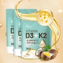 Βιταμίνη D3 10000 u Plus K2 (MK-7) 200 mcg, 300 Coconut Oil Softgels