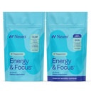 Neuro Energy & Focus Smart Gum Duo – Original & Extra Strength Peppermint Gum (90ct Bags) – Natural Caffeine, L-Theanine, B12 + B6 – Sugar-Free Nootropic Supplement for Clean Focus