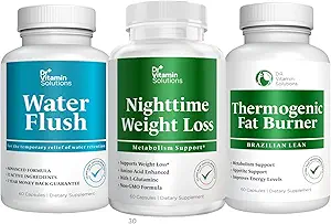 DR VITAMIN SOLUTIONS Nighttime Fat Burner, Thermogenic Weight Loss and Diuretic Water Pills - Μεταβολισμός και νερό χάπια διατήρησης για γυναίκες και άνδρες 180 caps