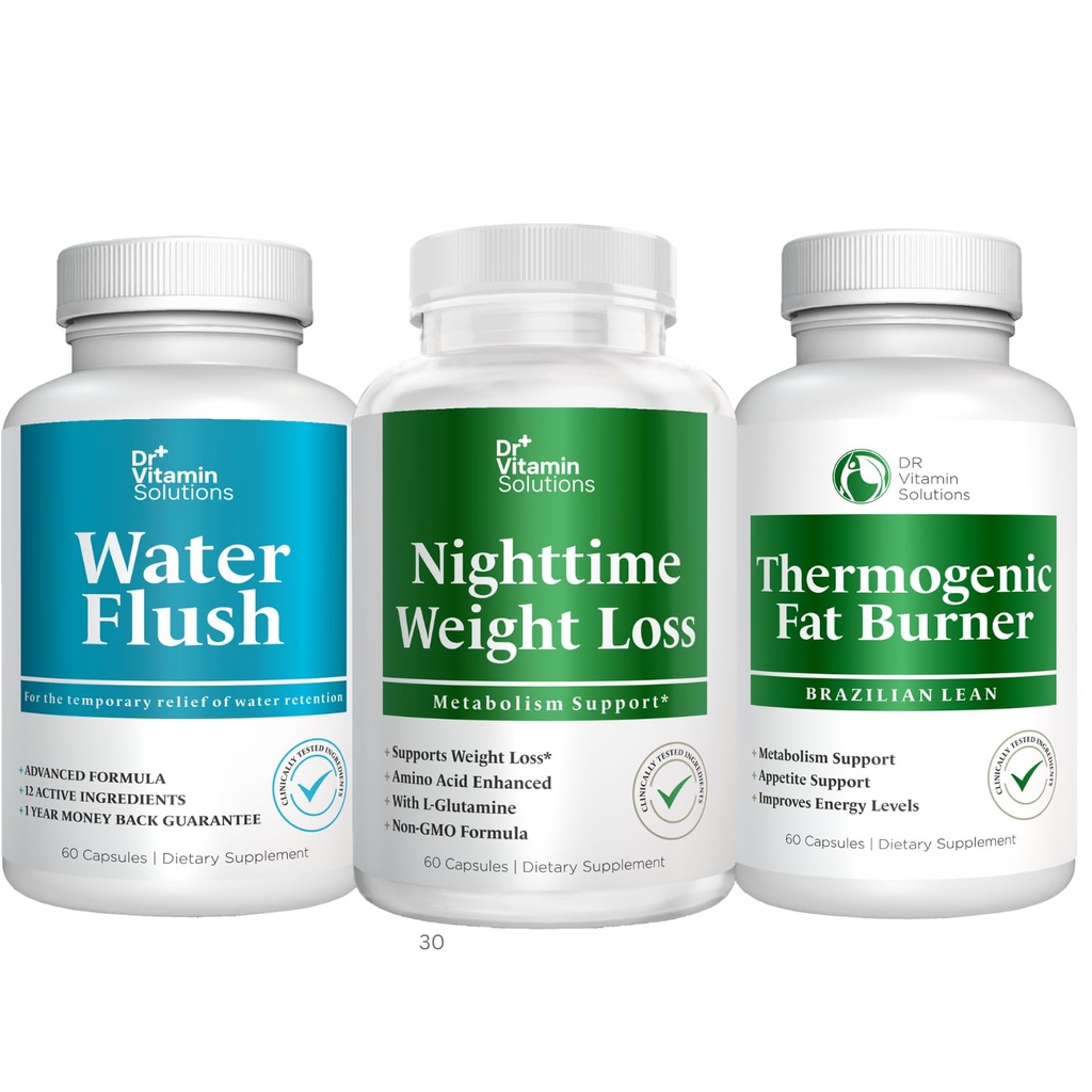 DR VITAMIN SOLUTIONS Nighttime Fat Burner, Thermogenic Weight Loss and Diuretic Water Pills - Μεταβολισμός και νερό χάπια διατήρησης για γυναίκες και άνδρες 180 caps