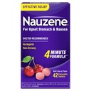 Nauzene Non-drowsy Upset Stomach & Nausea Relief Chewable Tablets - Fast-Acting Relief in 4 Minutes - Doctor Recommended - Wild Cherry Flavor, 42 ct