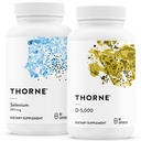 THORNE - Αντιοξειδωτικό & Wellness Bundle - Σελήνιο & Βιταμίνη D-5000 - Υποστηρίζει Θυρεοειδή Υγεία & Ανοσολογική Λειτουργία - 60 Υπηρεσίες