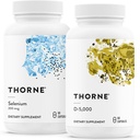 THORNE - Αντιοξειδωτικό & Wellness Bundle - Σελήνιο & βιταμίνη D-5000 - Υποστηρίζει Thyroid Υγεία & Ανοσολογική λειτουργία - 60 εξυπηρετούν