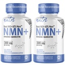 Nutri NMN Supplement 300mg NAD Supplement - (2 Pack) Ultra High Absorption Nicotinamide Mononucleotide, 40% More NAD+ with Quercetin Phytosome & Black Pepper - 120 Capsules - 3rd Party Tested